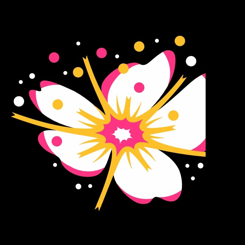 A fleur de cerisier avec du pollen