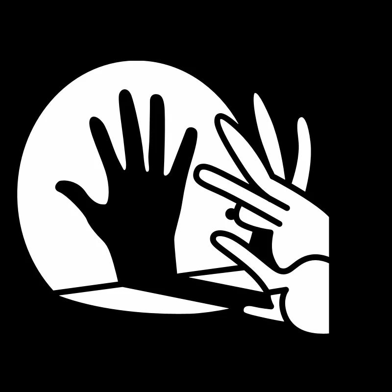 Rabbit Hand Shadows Glow in the dark