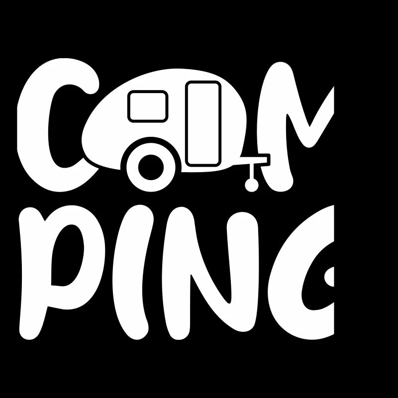 Camping Caravan Handwriting Comic Camper Caravan