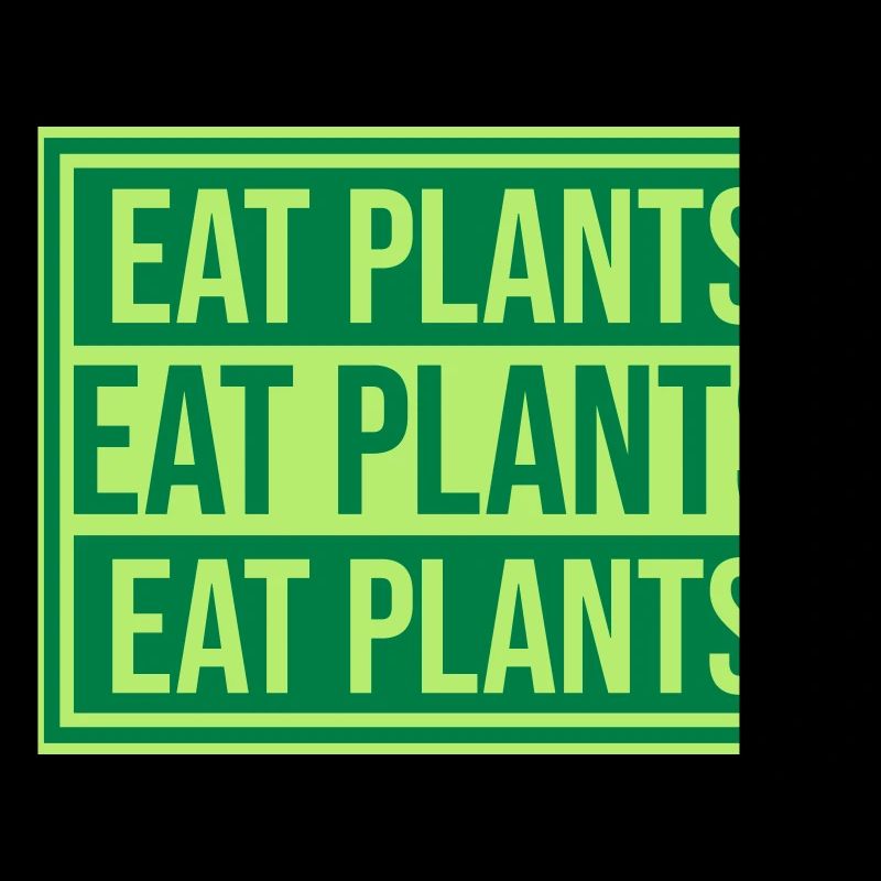 Eat Plants Lustig Vegan Vegetarisch Statement Logo