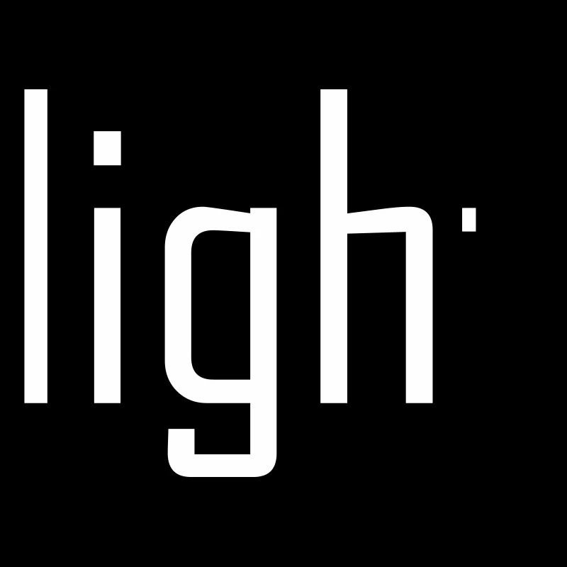 Bright Light Light - typographie sur le soleil noir