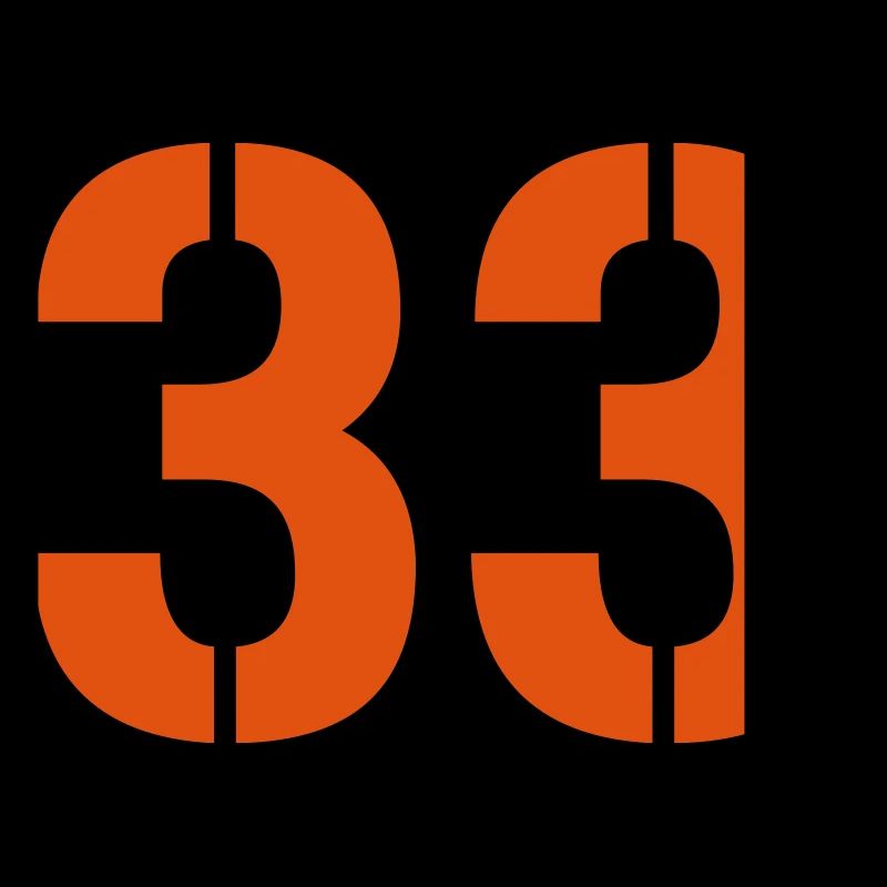 Geometric Number 33 Block