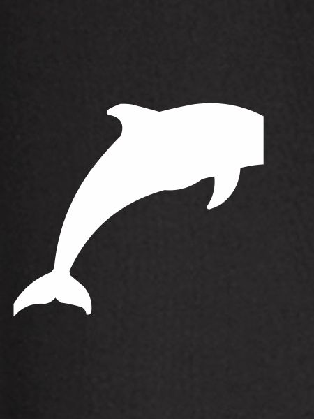 Glowing Dolphin Silhouette
