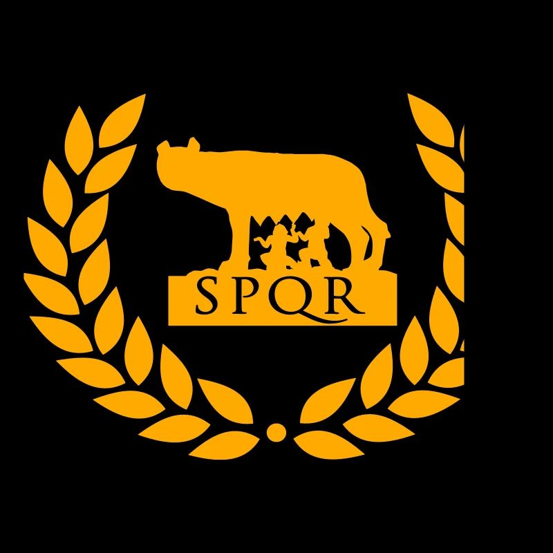 Römischer Wolf SPQR Emblem SPQR Senatus Populusque