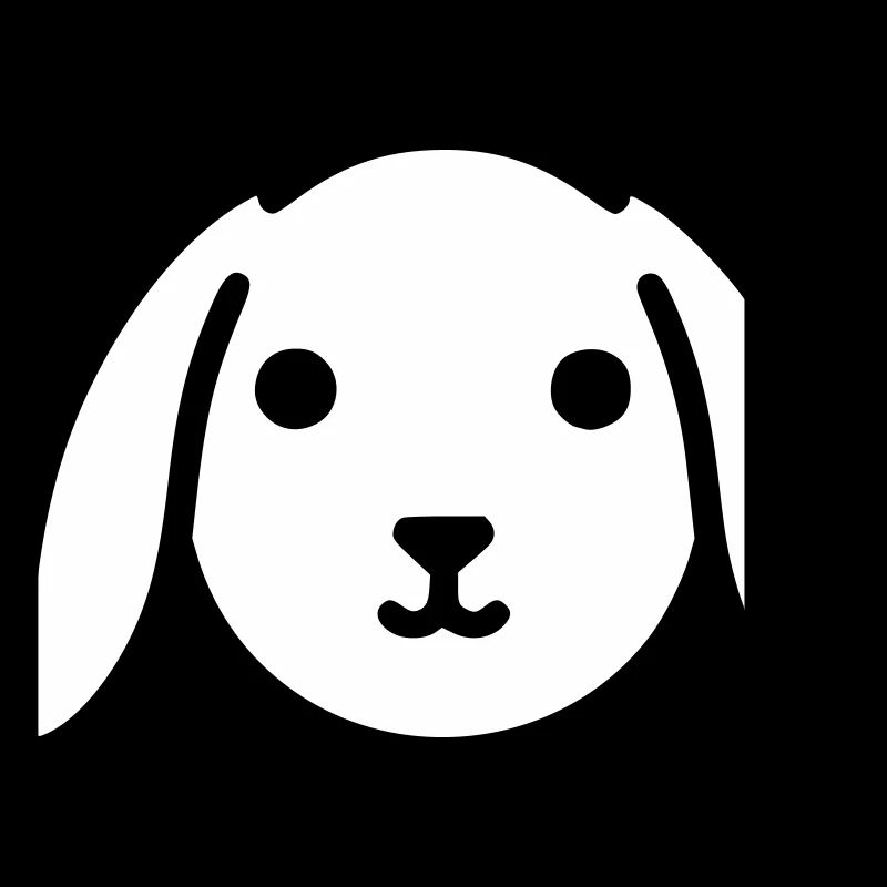 Cute floppy ear bunny rabbit head