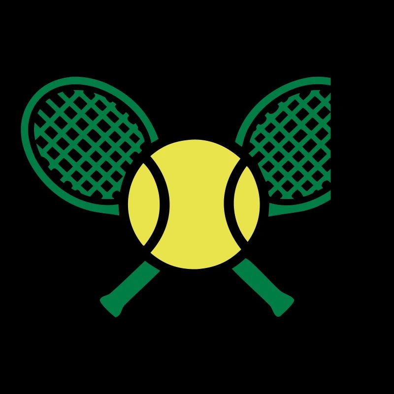 Tennis Racket Ball Retro Crest