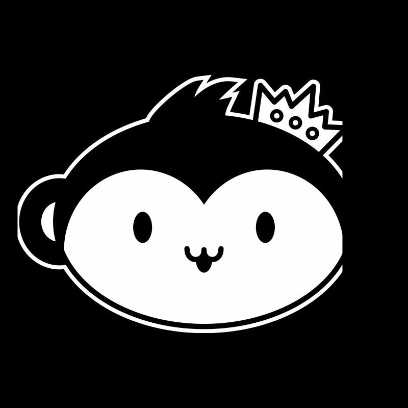 Monkey Crown – Cute Monkey Head with Crown