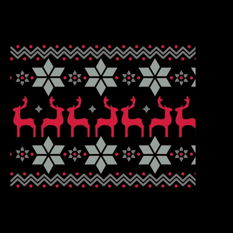 Poinsettia pattern and reindeer pattern