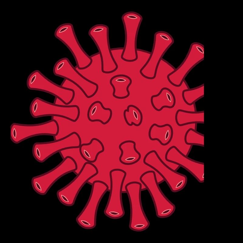 Illustration des roten Covid-Moleküls
