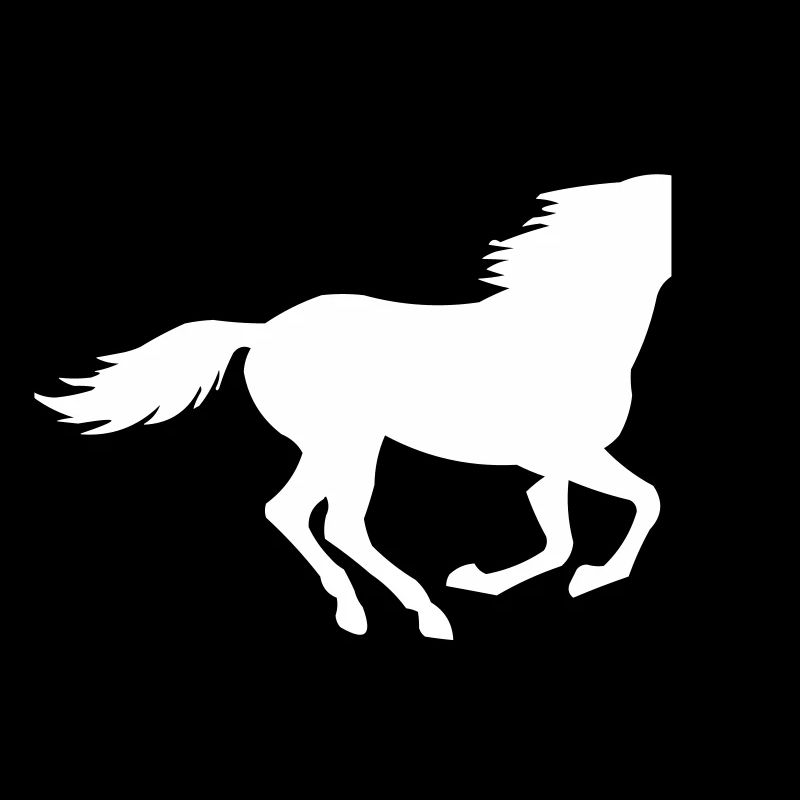 Springender Hengst Silhouette