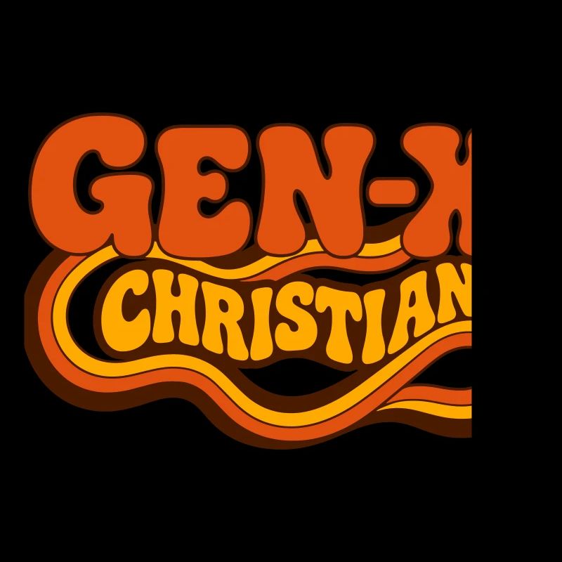 Logo rétro chrétien de la génération X