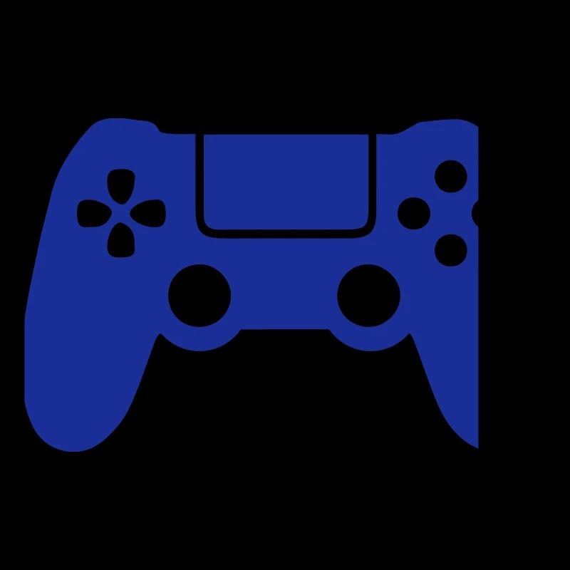 Blaues Gaming-Controller Silhouette