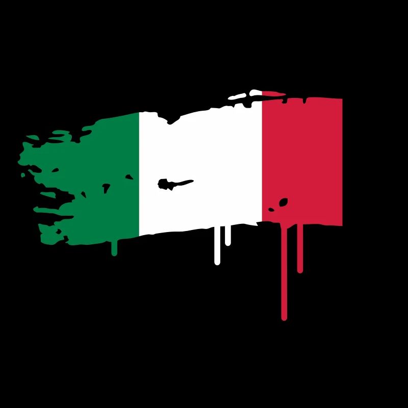 gepinselte drapeau de l'Italie avec un coup de