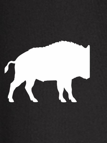 Blue Wild Boar Silhouette