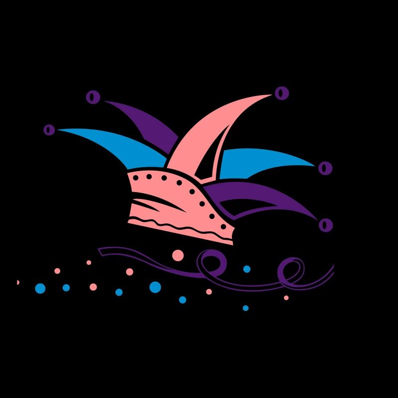 Carnival, jester cap, streamers