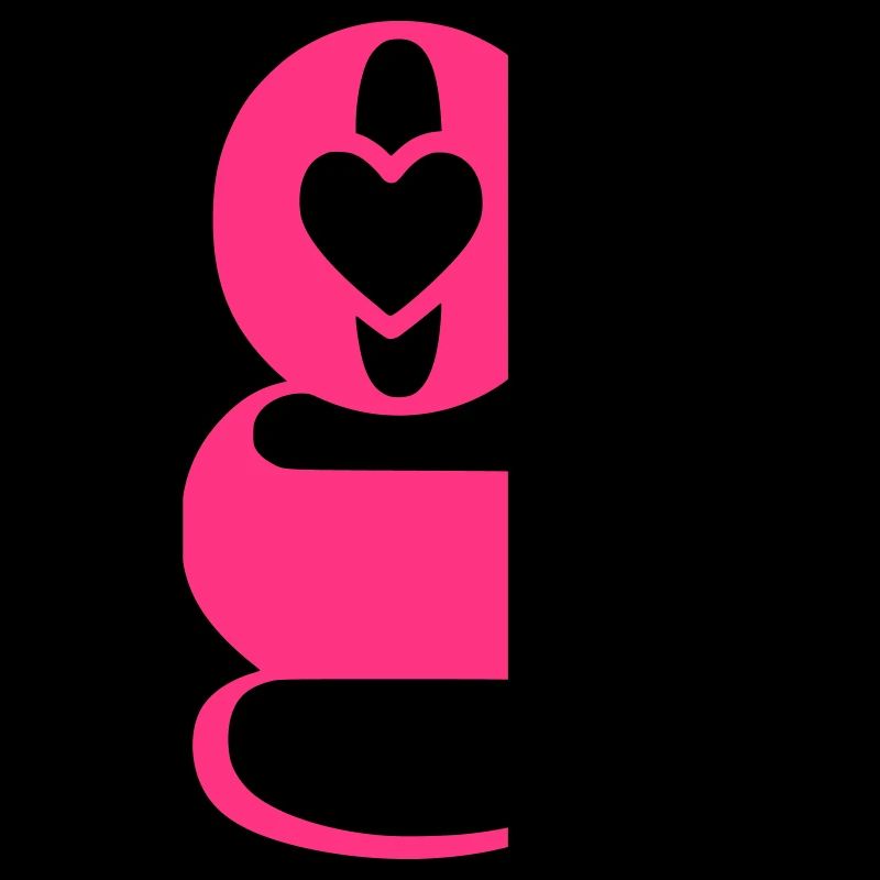 Letter g Initial letter with heart