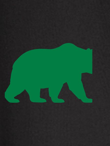 Green Grizzly Silhouette