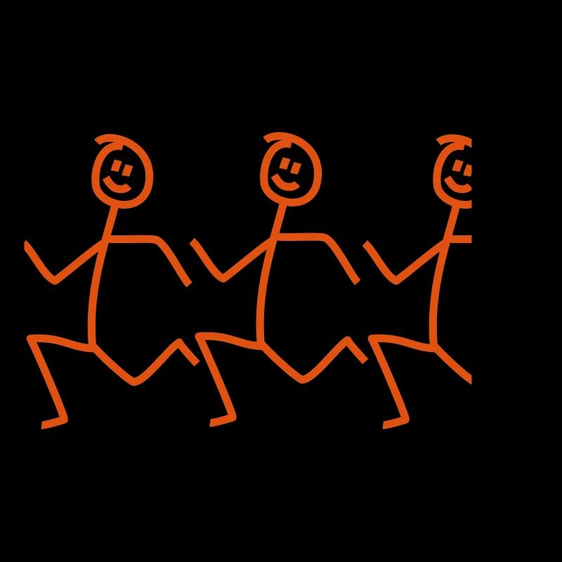 Stick men run
