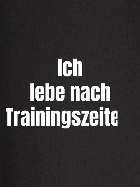 Trainingszeiten Typografie Statement