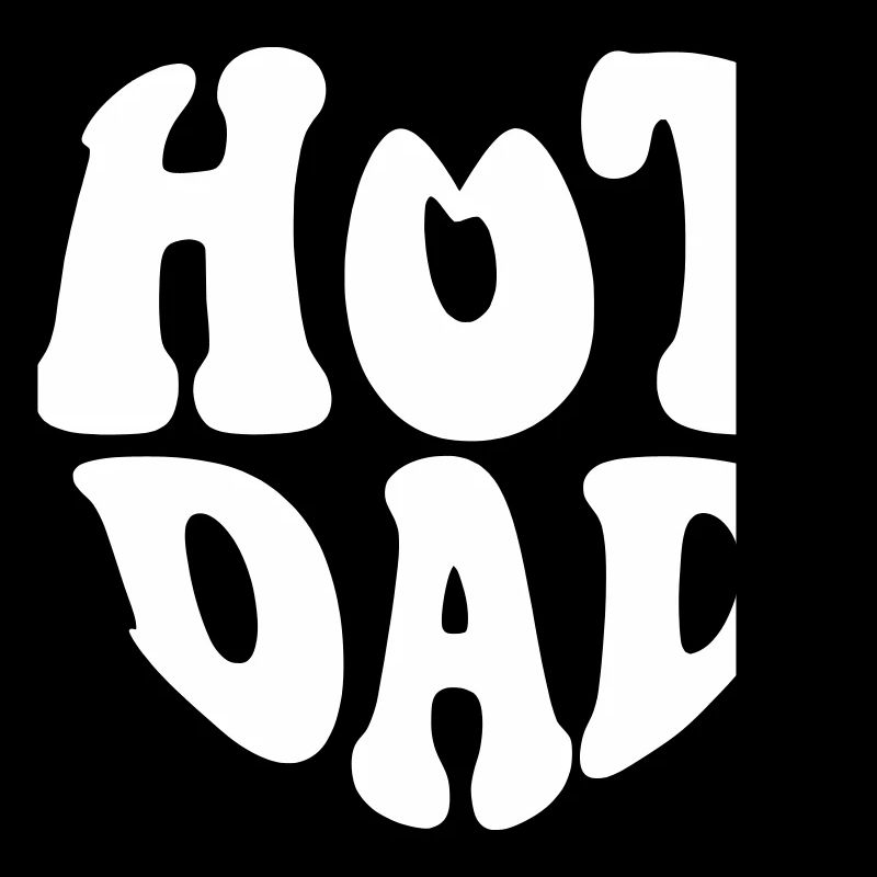 Hot Dad Heart Logo - Customizable color