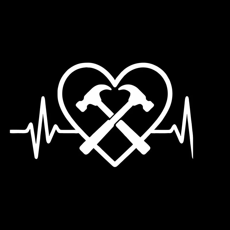 Cross Hammers Heart Handyman Craftsman Tools