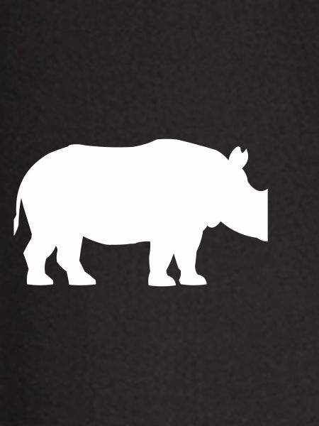 Pastel Rhino Silhouette