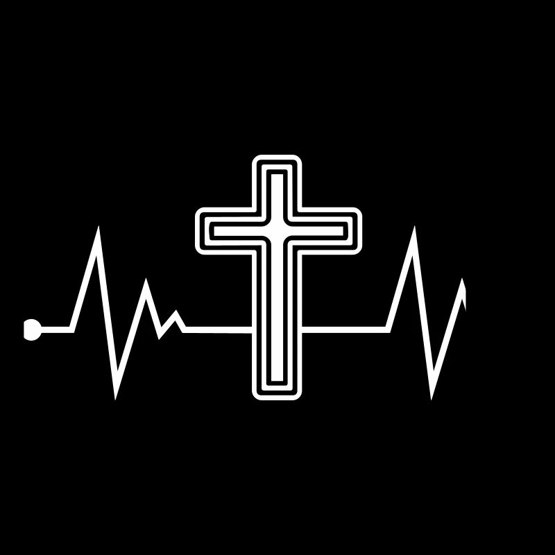 Cross heartbeat icon