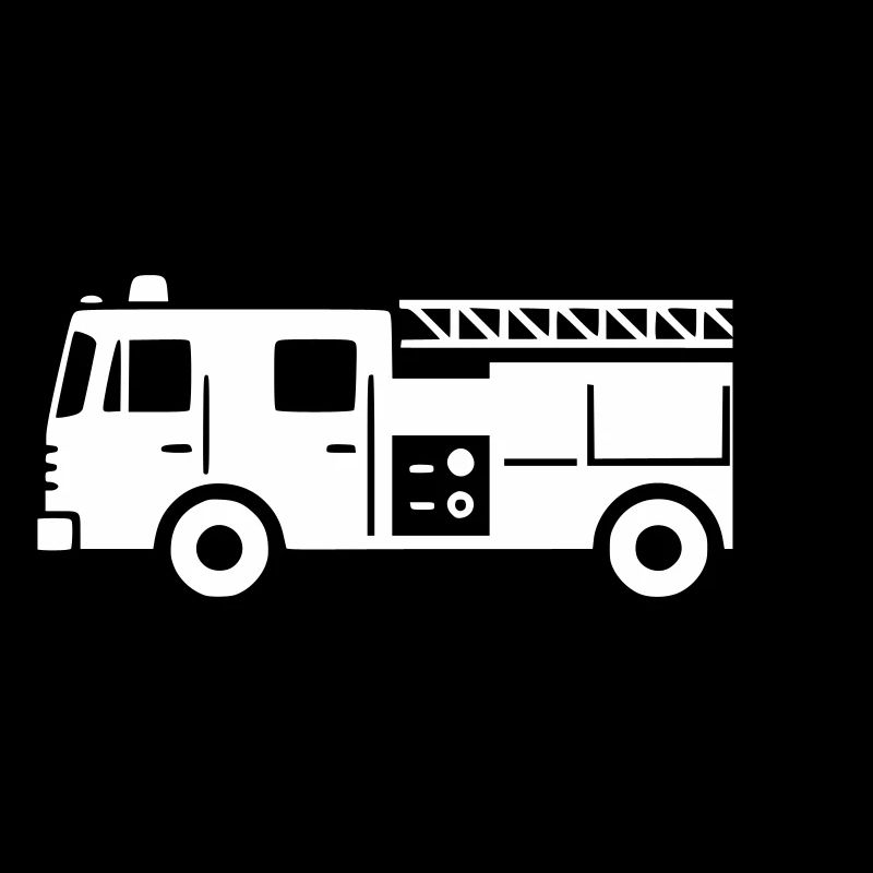 Fire Brigade Emergency Vehicle Silhouette