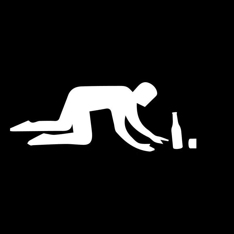 Säufer Silhouette mit Flasche