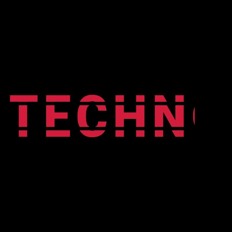 Design de lettrage techno pour ravers et électro
