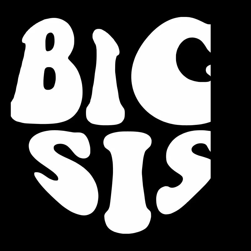 Big SISter Heart Logo – Anpassbare Farbe