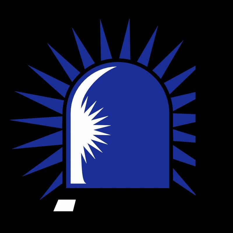 rotating blue beacon light