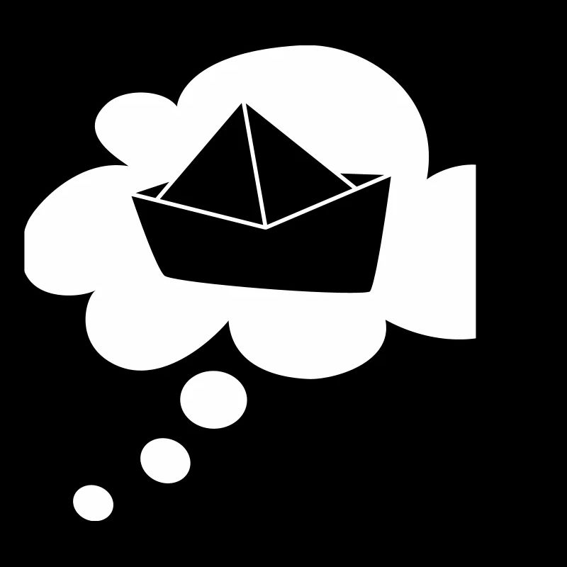 Paper Boat Cloud Thought Bubble Speech Bubble Holiday