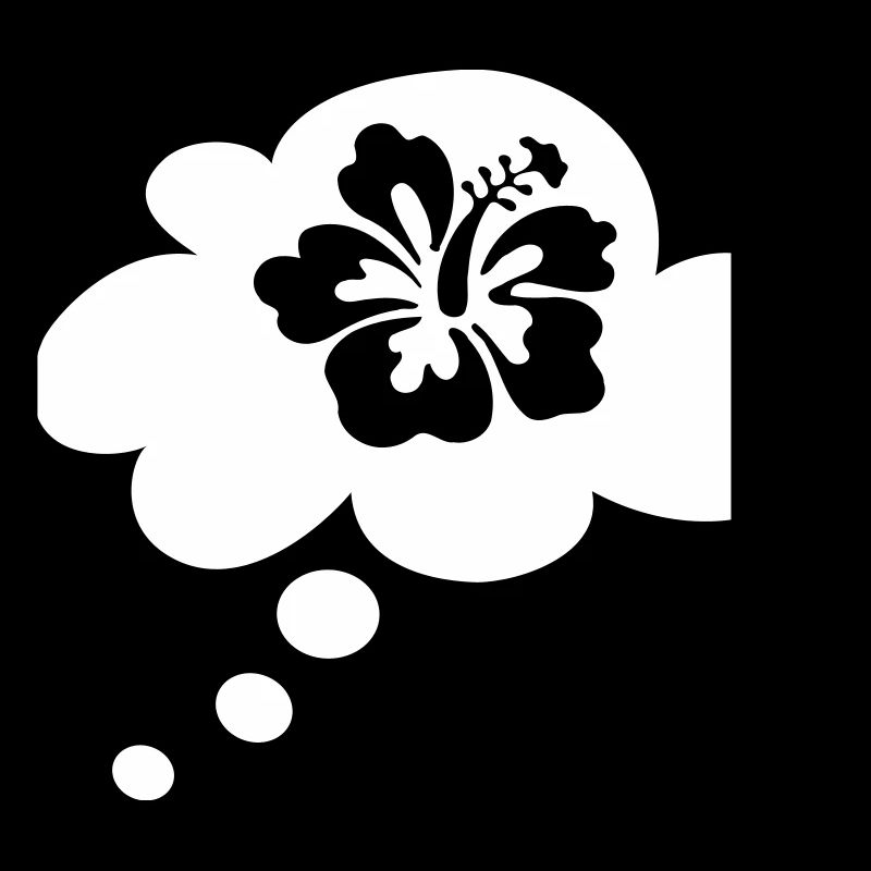 Holiday Ready Hawaii Flower Speech Bubble Thought Bubble Fun
