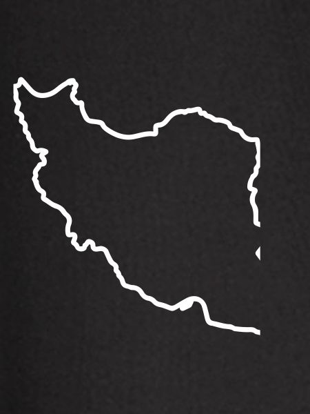 Iran Map Silhouette Persia