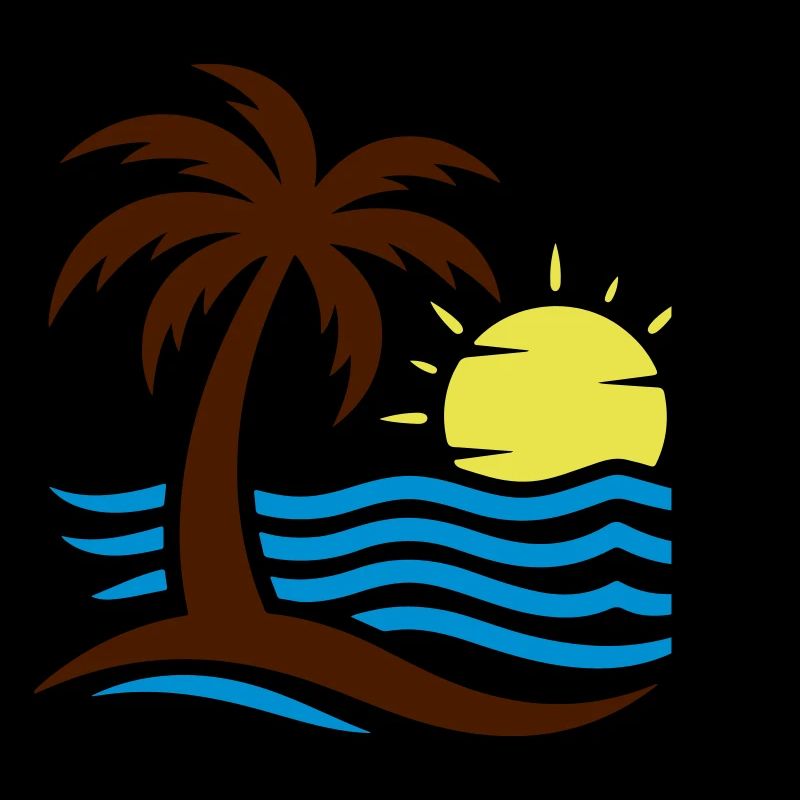 Mer de la plage de Palm Tree