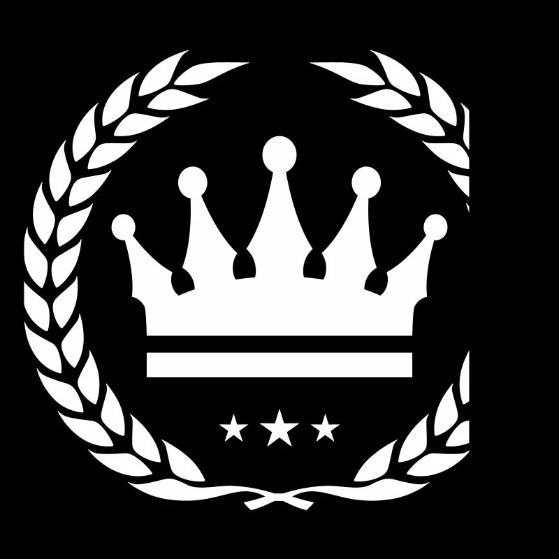 Crown Foliage Emblem Design