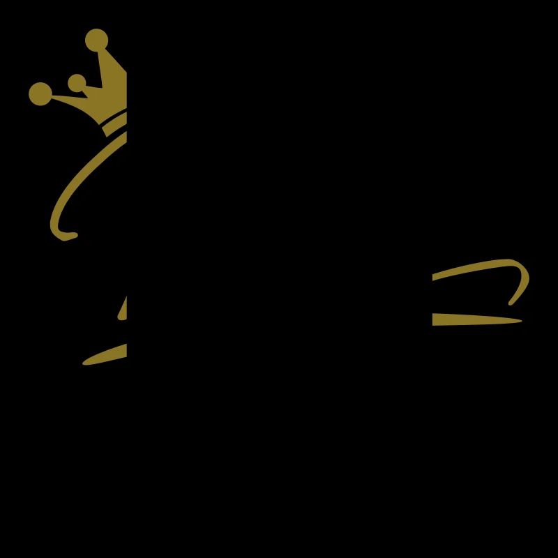 King texte de conception de logo de la couronne ch