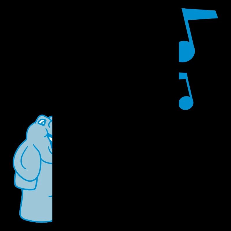 Mignon éléphant Notes de musique Trompe Sifflets Partitions