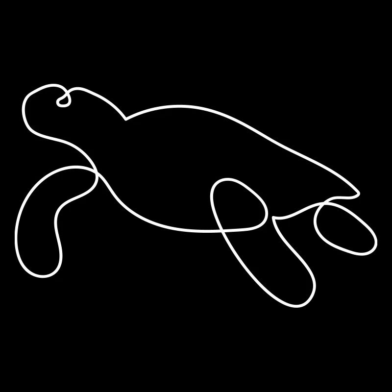 Schildkröte One-Line-Art