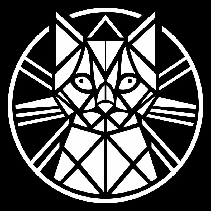 Chat Artéfact Motif Abstrait