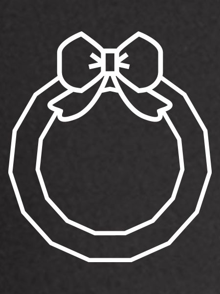 Weihnachtskranz Band Symbol