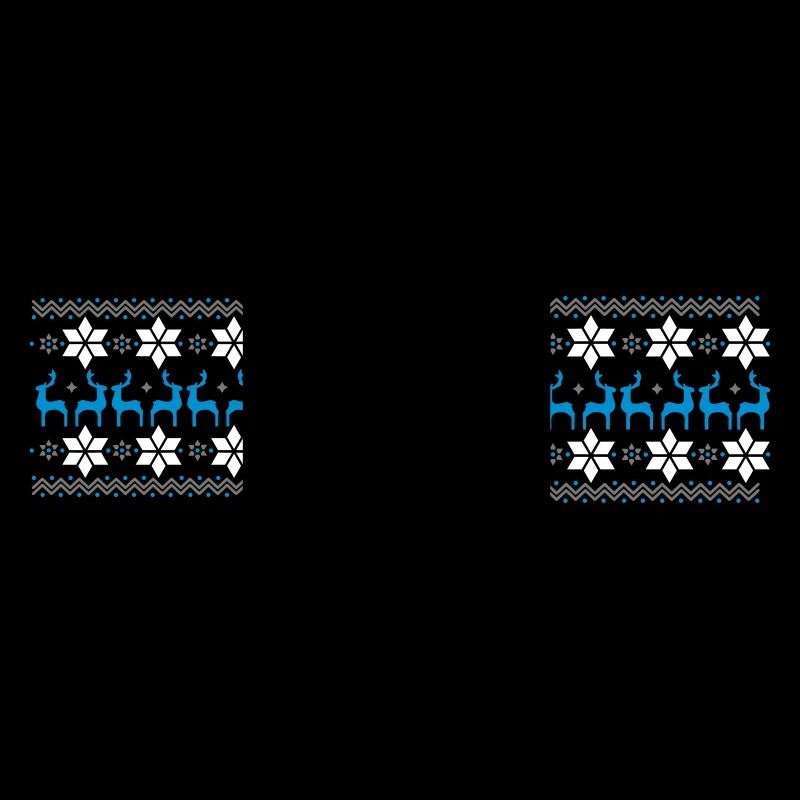 Poinsettia pattern and reindeer pattern