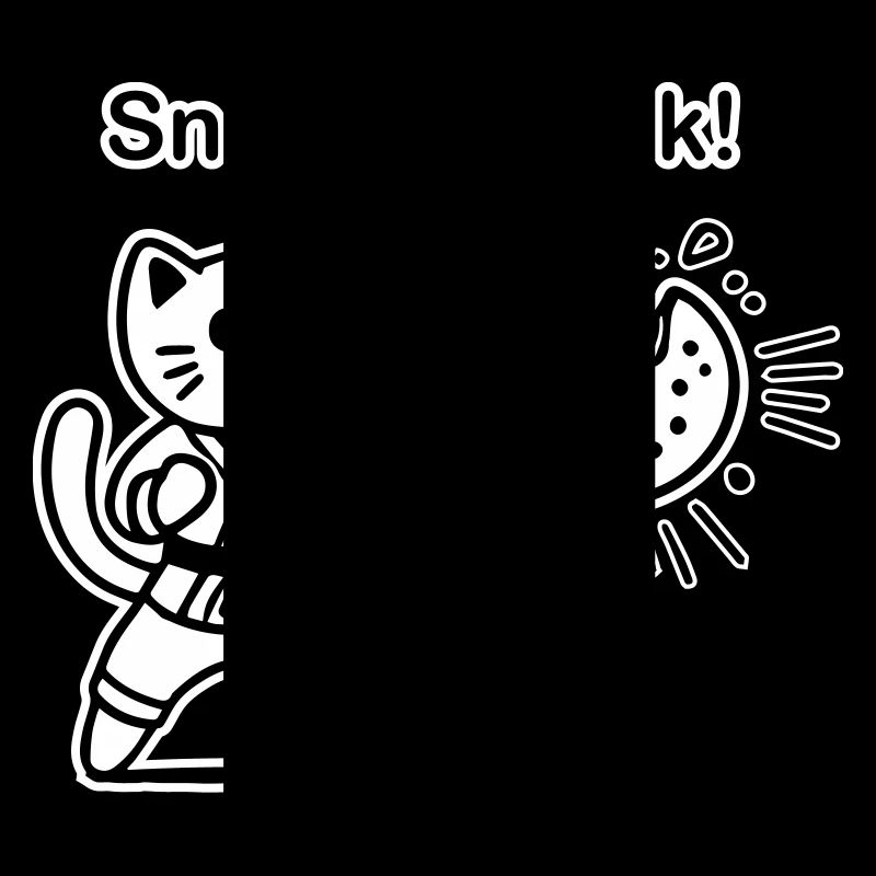 Karate-Katze, die einen Keks schlägt - Snack Attack Design