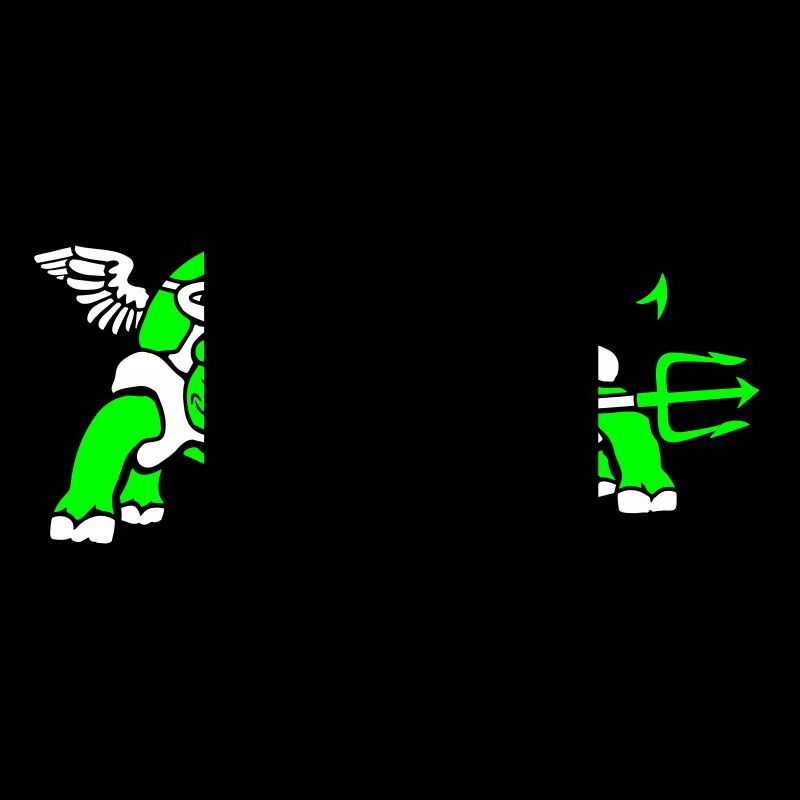 2 Turtles Conscience Team Devil Angel Evil Good