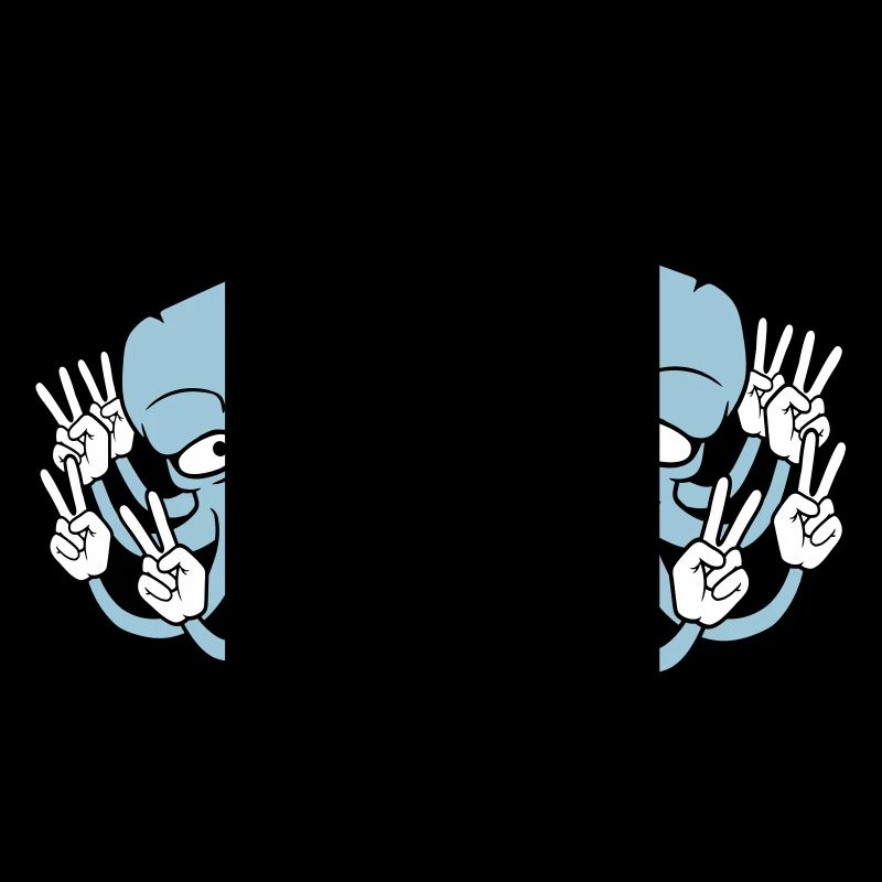 Two Kraken Peace Hand Sign Victory Symbol Hands