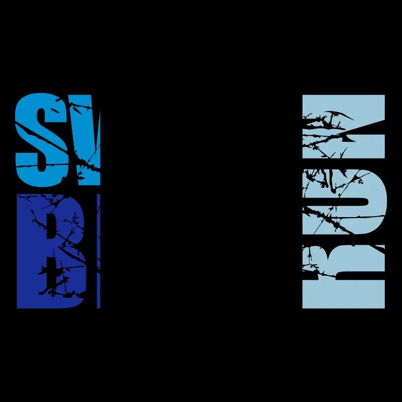 cracks scratch stamp swim bike run text logo tria