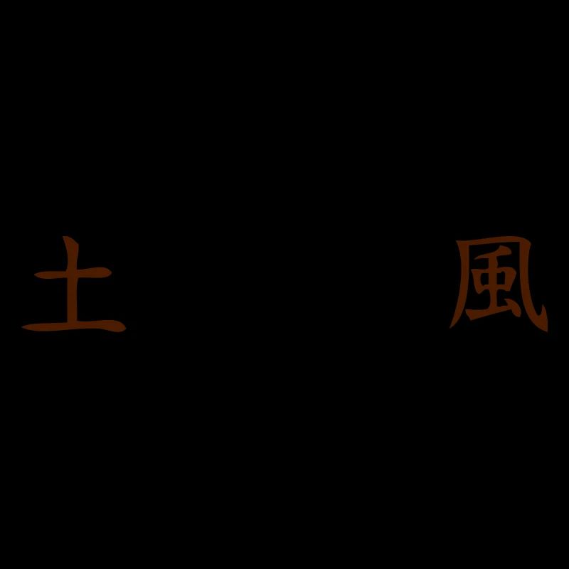 Chine japonaise de feu terre eau vent