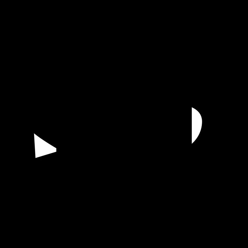 Evil Peeping Cartoon Monster Face Sharp Teeth