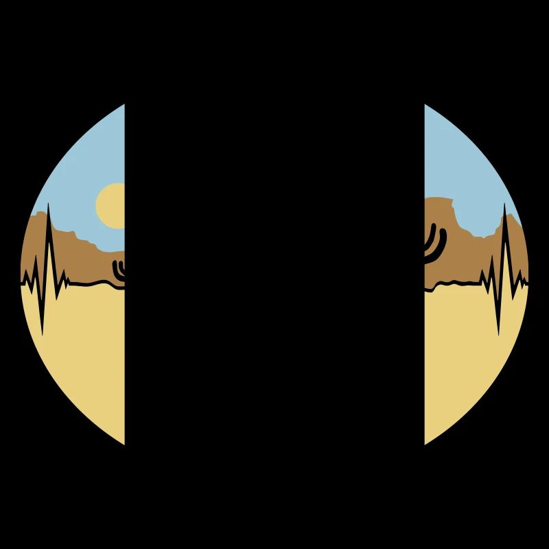 Frequency Desert Landscape Silhouette